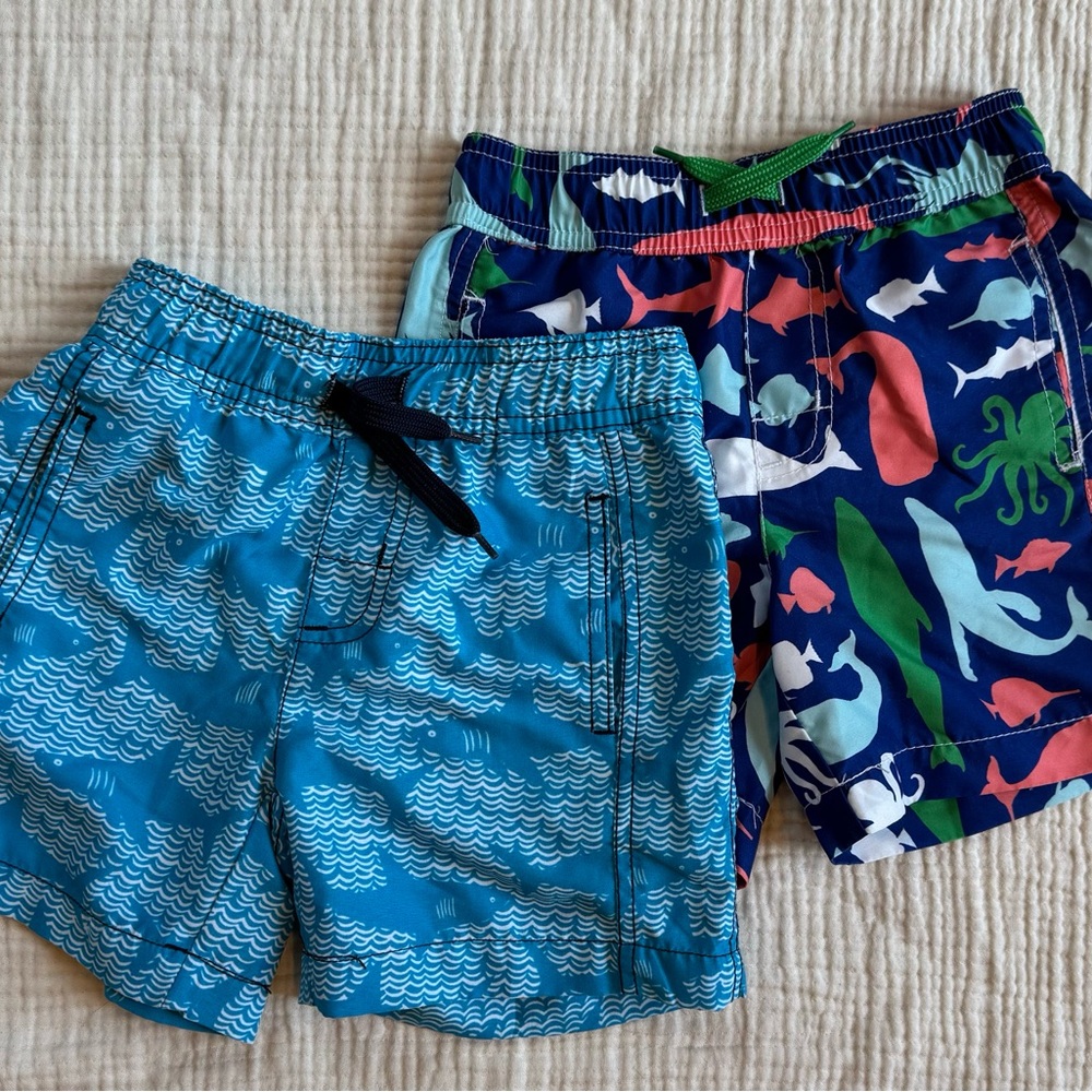 Pair of Hatley Ocean Print Swim Shorts